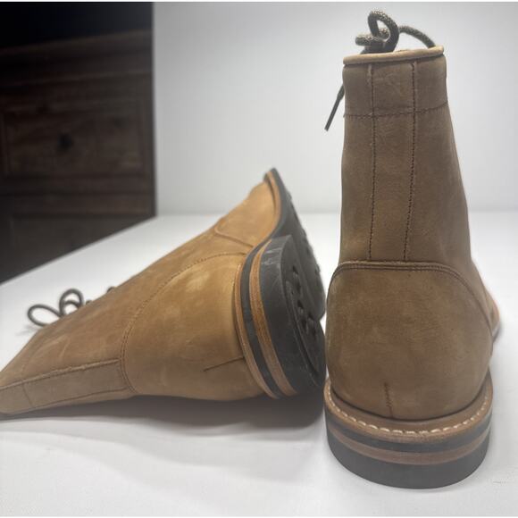 Nisolo Andres All-Weather Boot Men 12.5 Tobacco Brown Nubuck NEW IN BOX